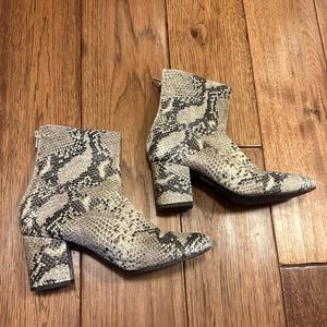 Free People Snakeskin Ankle Boot
